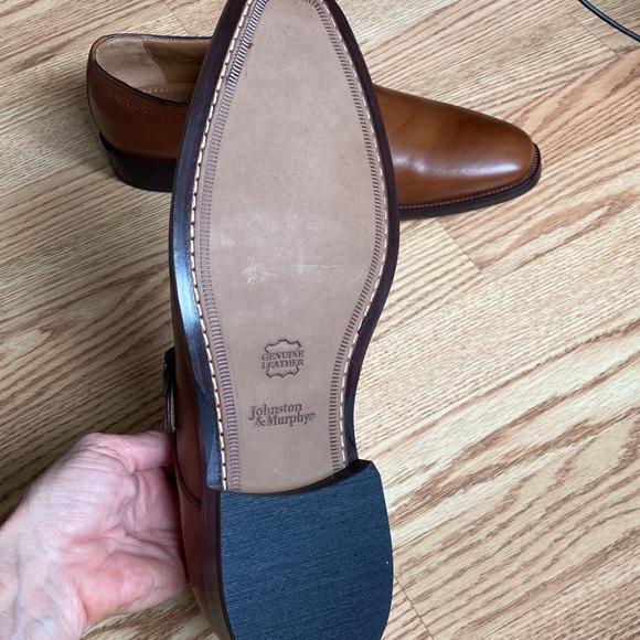 Johnston and Murphy Mens brown leather slip on - Picture 4 of 7